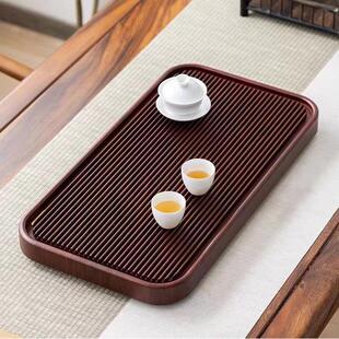 简约实木原木款 电木茶盘中式 整块排水家用简约大小号排水功夫茶具