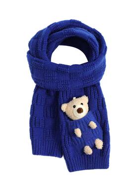 freerabbit II可爱小熊玩偶短款保暖 绒线围巾 男女同款情侣款