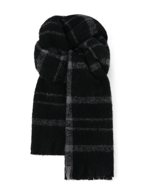 freerabbit II加厚小众慵懒风洋气格子保暖 绒线围巾 男女同款