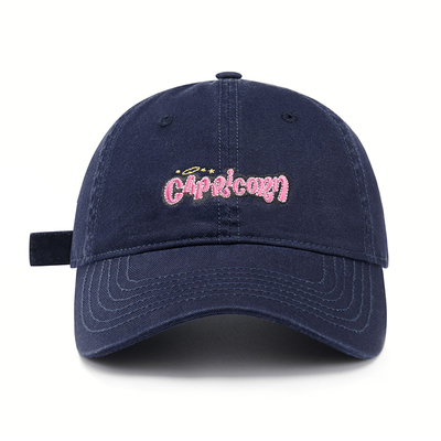 FREE RABBITⅡ 粉色字母刺绣棒球帽街头百搭鸭舌帽大头围显脸小