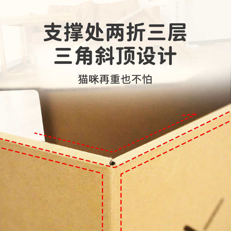 瓦楞纸猫窝猫抓板一体耐磨猫爪别墅猫屋猫房子纸壳盒猫咪纸箱猫窝