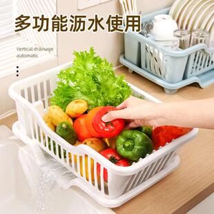 碗碟沥水架加厚多功能家用碗架厨房大号碗筷置Y02 下单立减50