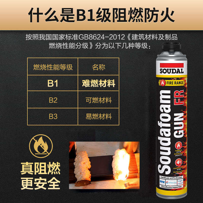 速的奥防火发泡胶填缝剂高密度高强度防水耐高温填充膨胀泡沫胶