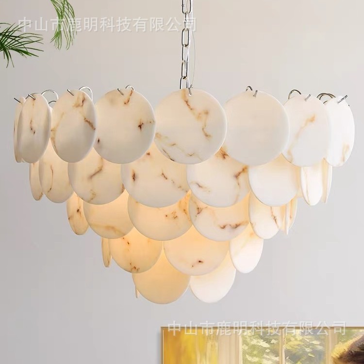法式穆拉诺仿云石吊灯美式轻奢简约客厅卧室餐厅酒店大厅装饰吊灯