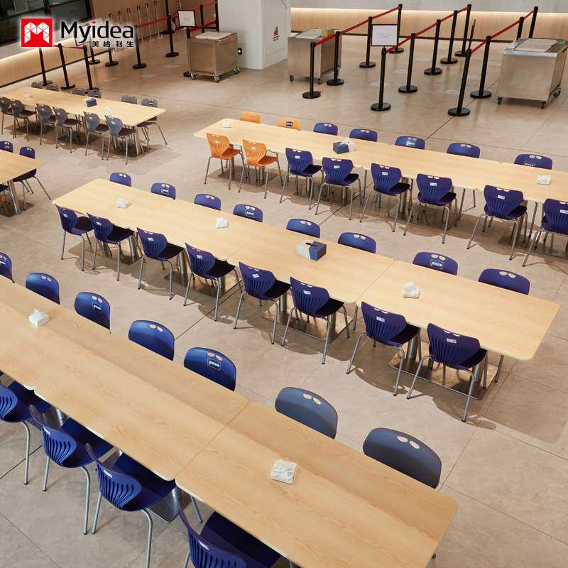 珠海板式四人餐桌不锈钢底盘餐厅学校食堂快餐店桌子餐饮家具配套