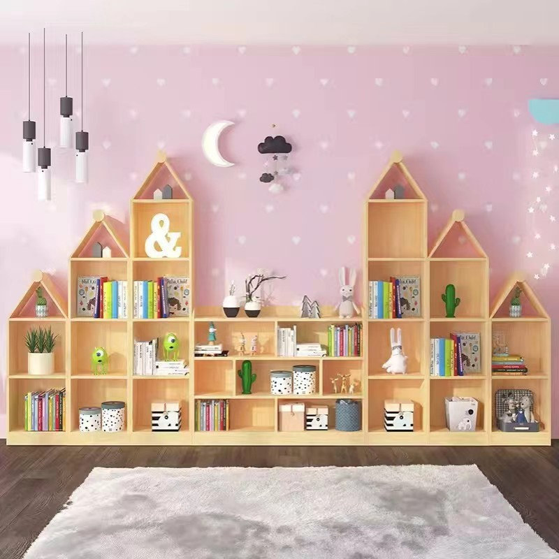 实木儿童书柜幼儿园收纳柜置物架