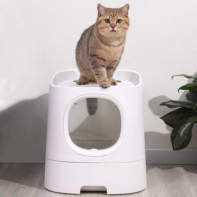 霍曼头等舱猫砂盆全封闭不带出超大号半封闭猫沙防外溅除臭猫厕所