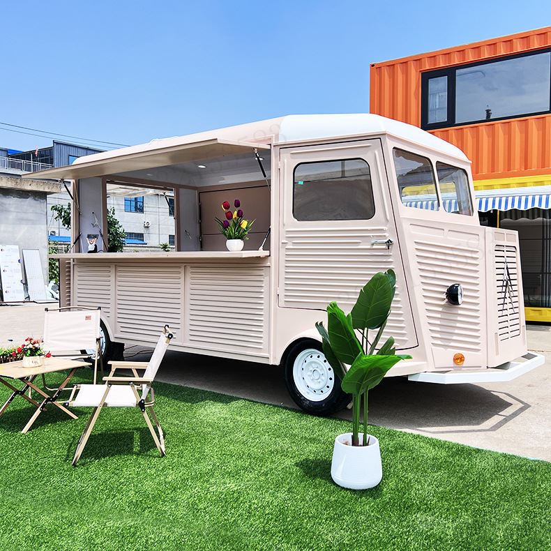 复古雪铁龙多功能主题移动式流动售卖车 户外露营地吧台街景店车