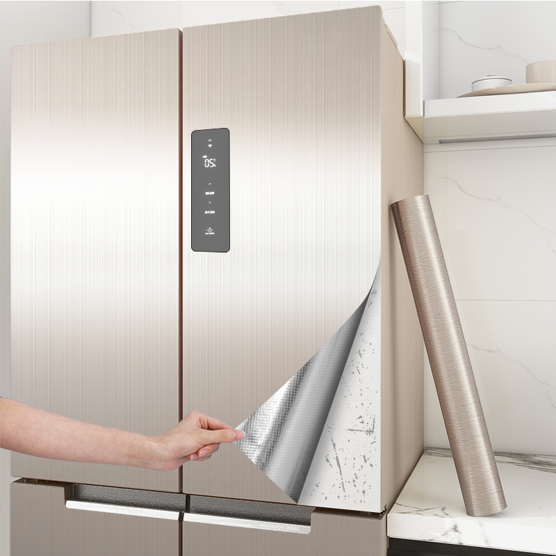 冰箱金属膜贴纸防水自粘遮丑神器