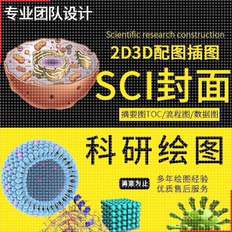 科研绘图作图医学插画SCI学术杂志封面设计文章画图