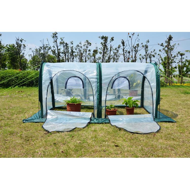 2米PE隧道花园保温罩可移动植物篷多肉温室花房大棚保温防雨水用