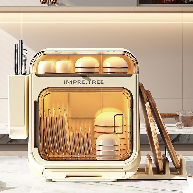 多功能塑料可沥水碗架大容量带盖防尘碗筷收纳盒碗柜装碗筷收纳盒