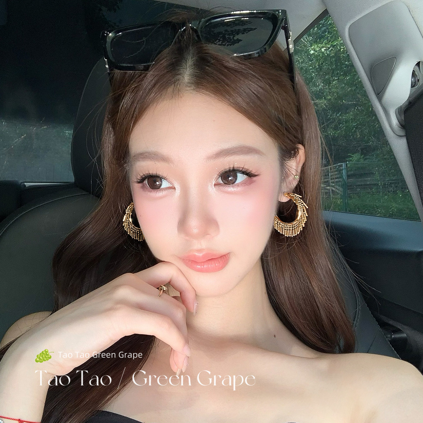 金色圈圈流苏耳环女2026新款