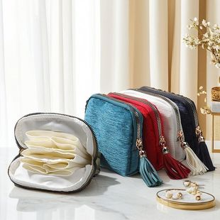 胡彦斌同款首饰包高档精致水晶手镯手串文玩收纳袋便携饰品收纳盒