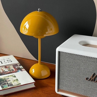 丹麦创意花苞台灯北欧设计师书房气氛灯无线 线充电卧室床头小台