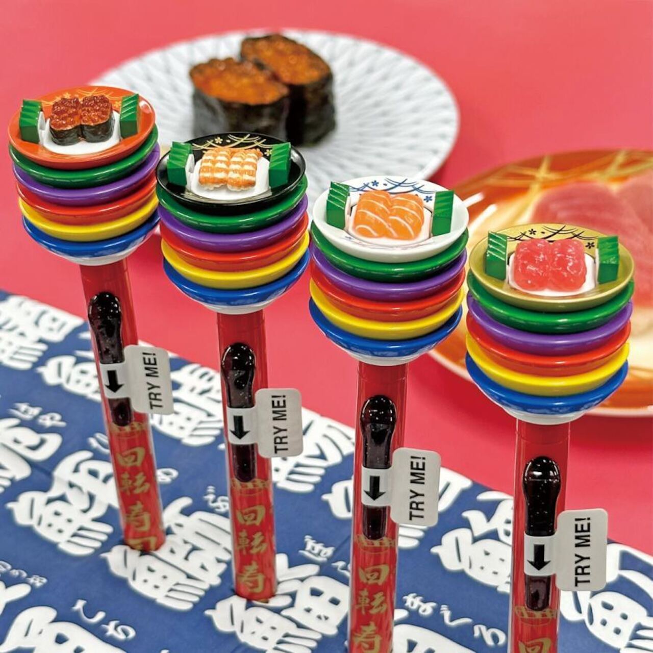 回转寿司黑色圆珠笔日本FUNBOX创意文具礼物日式伴手礼sakamoto