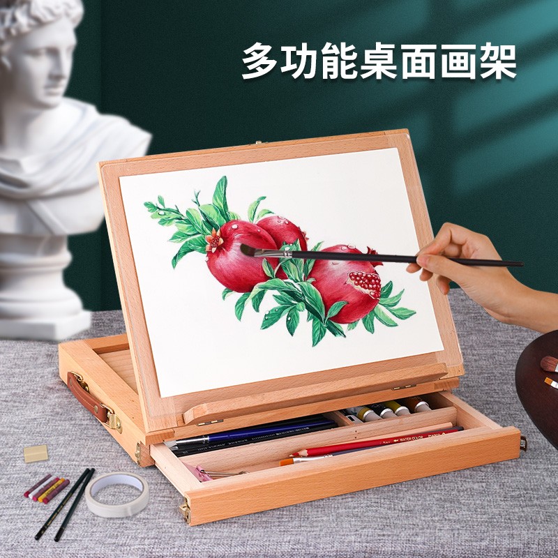 桌面画架台式美术生专用支架式儿童折叠便携画板画画工具绘画套装