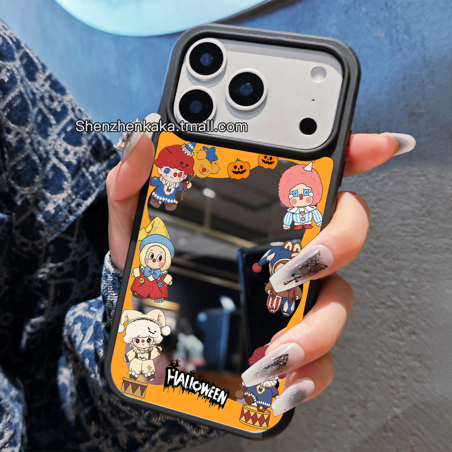 新款万圣节泡泡玛特手机壳17promax镜面Magsafe磁吸适用iphone16卡通女潮玩周边15plus苹果13/14拉布布星星人