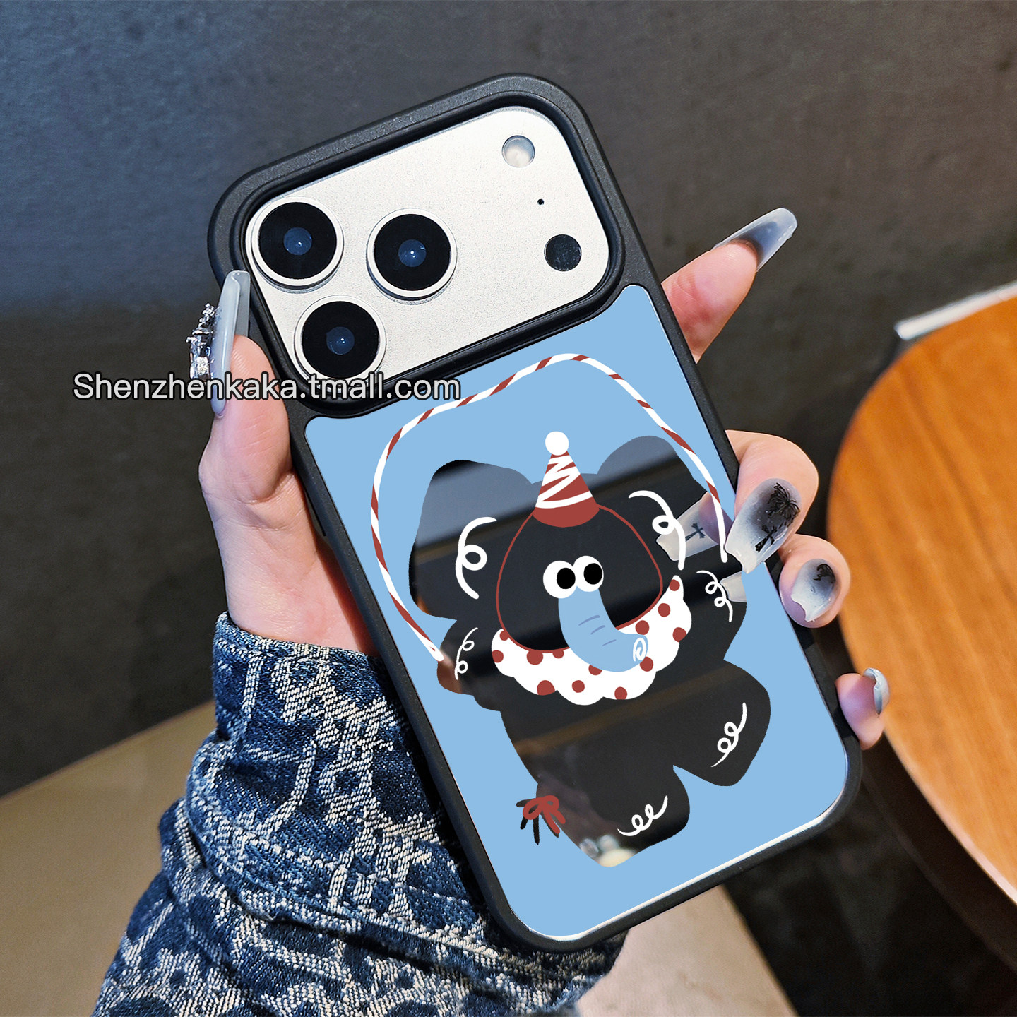 跳绳大象17promax手机壳磁吸带镜子韩系插画长颈鹿苹果16呆萌小动物15plus独特好看iphone14适用13promax女款
