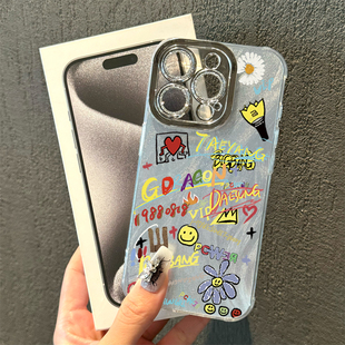 苹果17新款 GD权志龙手机壳16promax日韩涂鸦小米15华为mate80红米k80高级女opporeno13全包适用iqooneo9防摔