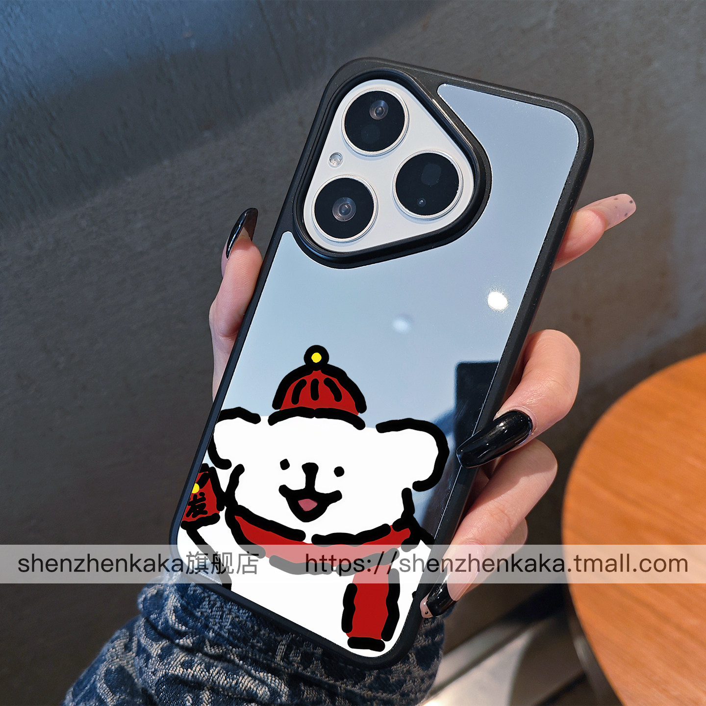 带镜子新年款小米17PROMAX华为PURA80手机壳线条小狗MATE60卡通可爱OPPOFINDX9/RENO15情侣VIVOX300红米K90,3C数码配件,手机保护套/壳,淘宝优惠券,粉丝福利购,淘宝优惠卷