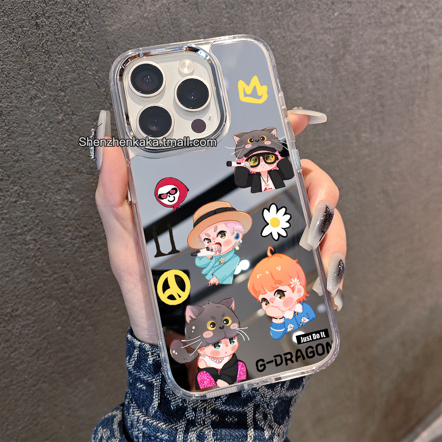 权志龙卡通雏菊手机壳镜面苹果17适用16promax小米15华为pura80/nova13简约潮牌opporeno14新款好看vivox200,3C数码配件,手机保护套/壳,淘宝优惠券,粉丝福利购,淘宝优惠卷