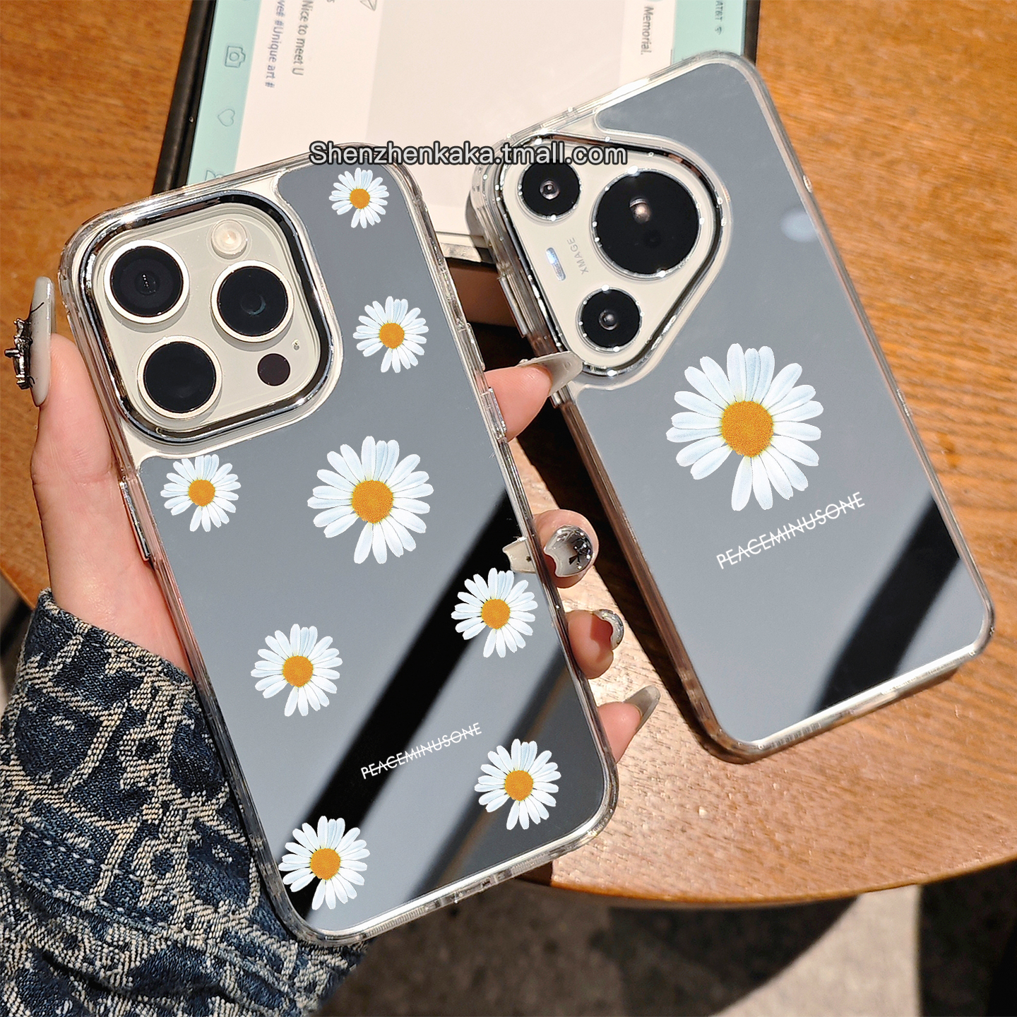 GD权志龙联名雏菊手机壳镜面苹果17适用16promax小米15华为pura80潮流nova13简约opporeno14新款好看vivox200