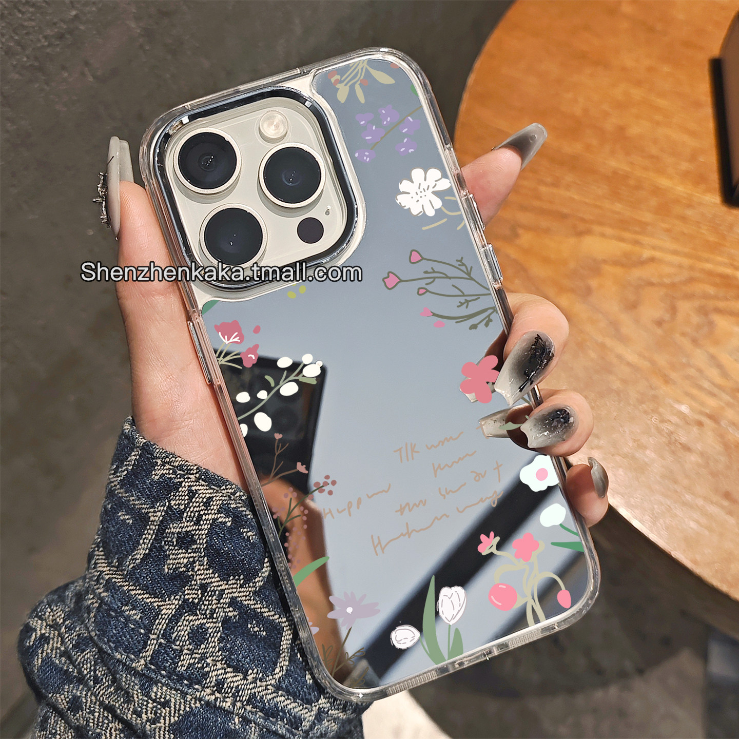 花卉iphone16手机壳镜面vivix200/s50适用小米17韩系简约风oppofindx9华为pura80轻奢高档小众女nova14苹果13