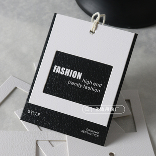 高端服装店吊牌定制原创设计衣服挂牌订做价格标签合格证商标订制