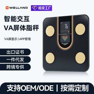 发光秤家用小型电子秤精准充电人体称家庭体脂秤高精度体脂称 新款
