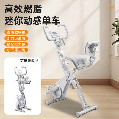 迷你动感单车家用室内自行车小型静音可折叠运动健身车减肥器材