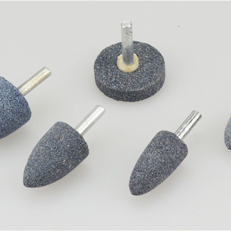 锥形棕刚玉带柄砂轮磨T型尖头圆柱T型电动磨头电磨头砂磨头包邮