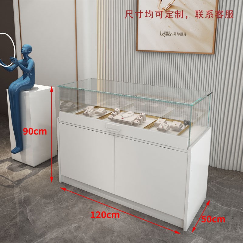 珠宝首饰展览柜台博物馆玻璃展示柜玉器文物展示台商用样品展示柜