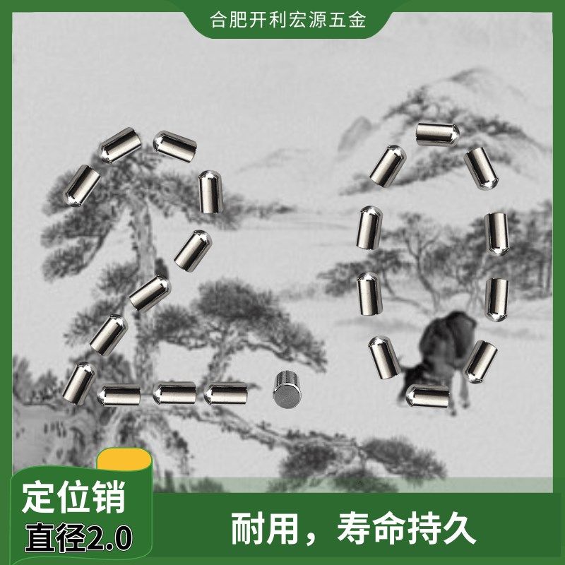 PCB定位PIN不锈钢销钉圆柱滚针销子直径2.0mm一包价多种长度