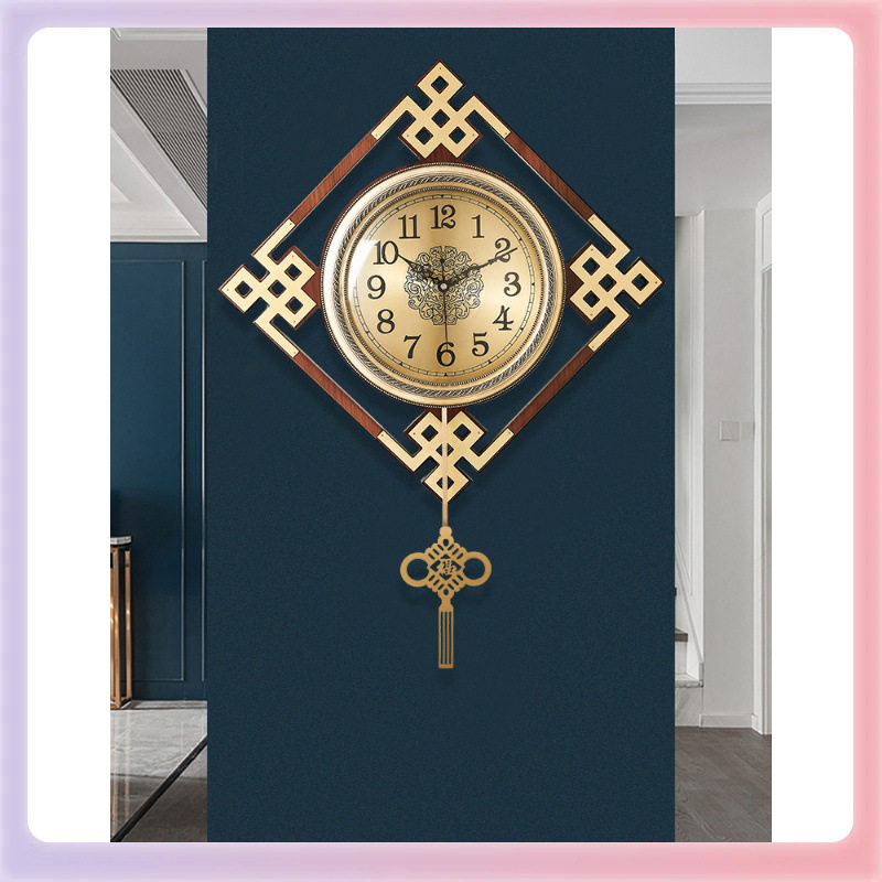 3YK【精工30年】黄铜新中式钟表挂钟客厅轻奢大气餐厅玄关中国结,鲜花速递/花卉仿真/绿植园艺,其它园艺用品,淘宝优惠券,粉丝福利购,淘宝优惠卷