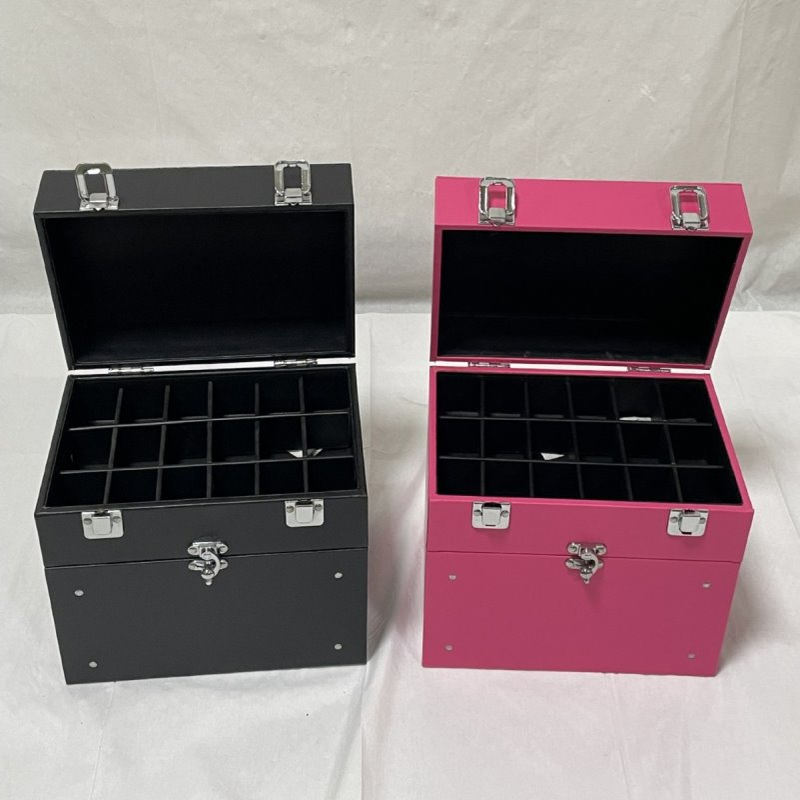 美甲店甲油收纳盒两层18格有抽屉手提式便携美甲师箱子现货包邮