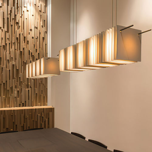 现代设计师极简陶瓷轻奢餐厅长吊灯展厅软装氛围酒店吧台餐桌吊灯
