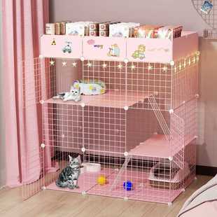 通用大型三层猫笼子大猫笼 猫笼别墅猫舍猫屋带厕所家用室内四季