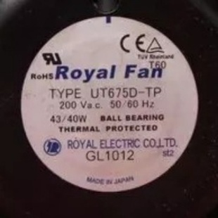 55质保2年 TYPE 150 172 40W 200VAC UT675D FAN 现货ROYAL