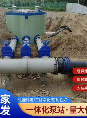 厂家 一体化泵站 地埋式玻璃钢全自动泵站远程雨水提升泵站