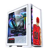 玩嘉绝尘玩家电脑机箱防尘240水冷桌面台式 ATX主板玻璃侧透下置