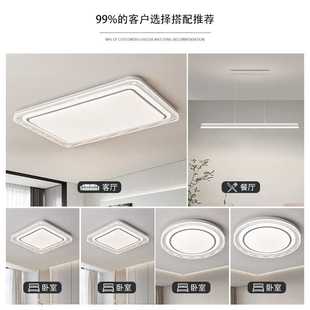 客廳主燈現(xiàn)代簡約大氣吸頂燈全光譜護(hù)眼智能語音臥室燈具 2024新款