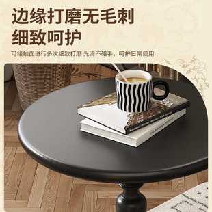 茶几轻奢现代简约卧室家用床头柜复古阳台小圆桌铁艺茶几床头新款
