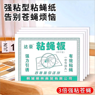粘蝇板高粘加大苍蝇贴农村家用粘蝇纸强力粘蝇纸专业除蚊灭蝇神器