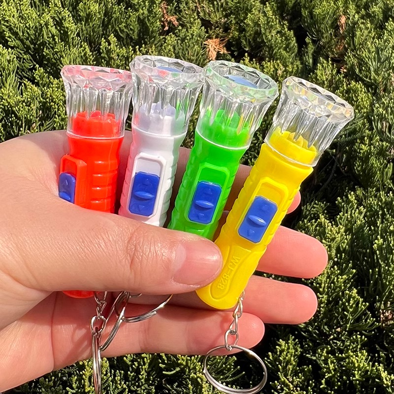 透明家用便携钥匙扣玩具小手电筒