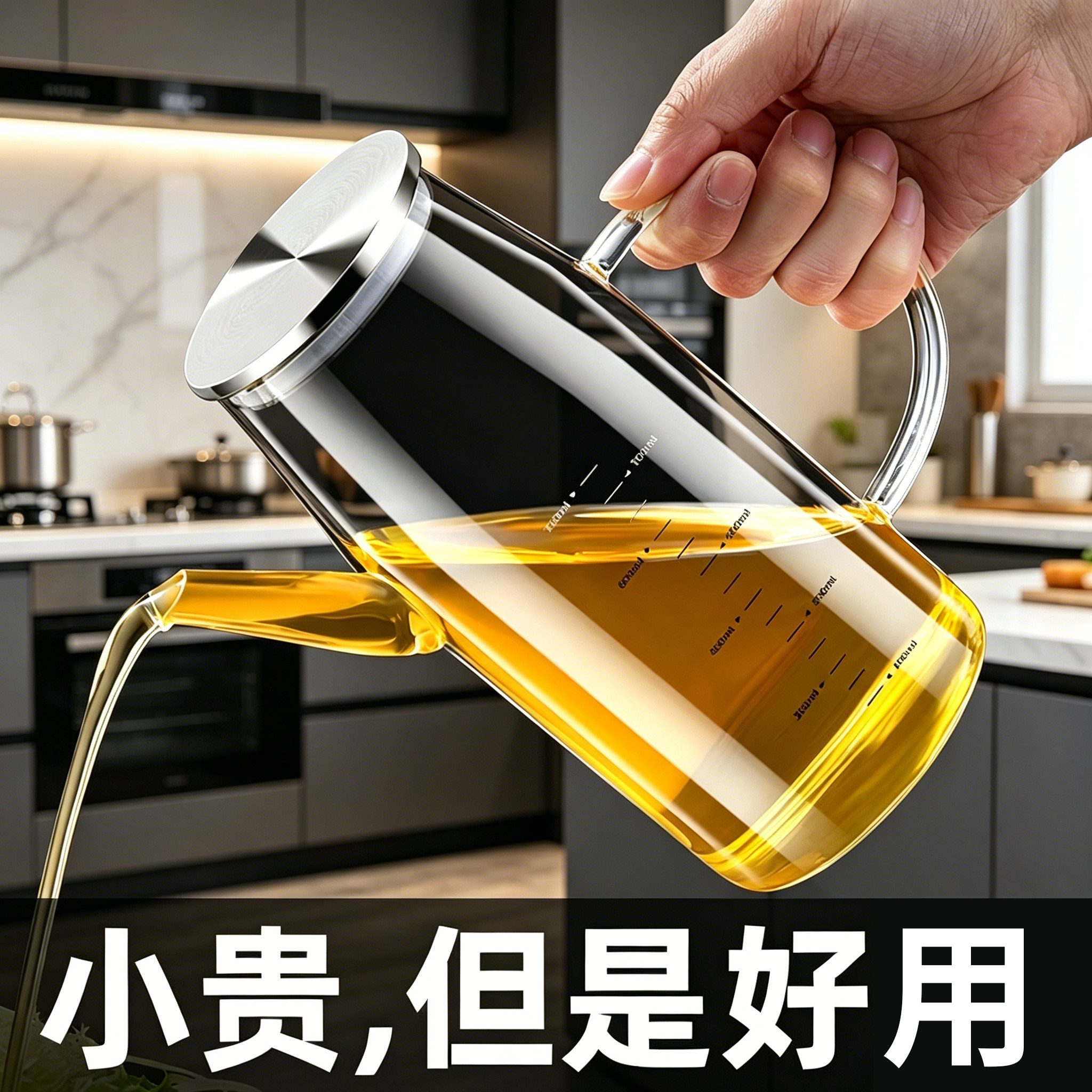 高硼硅不挂油大容量厨房油壶