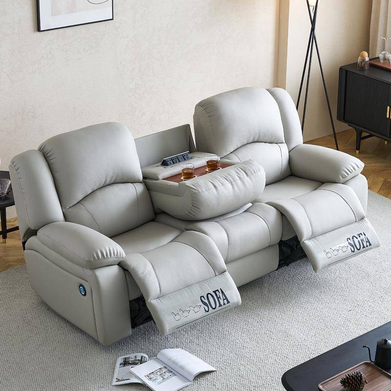 零靠墙电动头等太空多功能舱真皮沙发直排客厅小户型家庭影院沙发