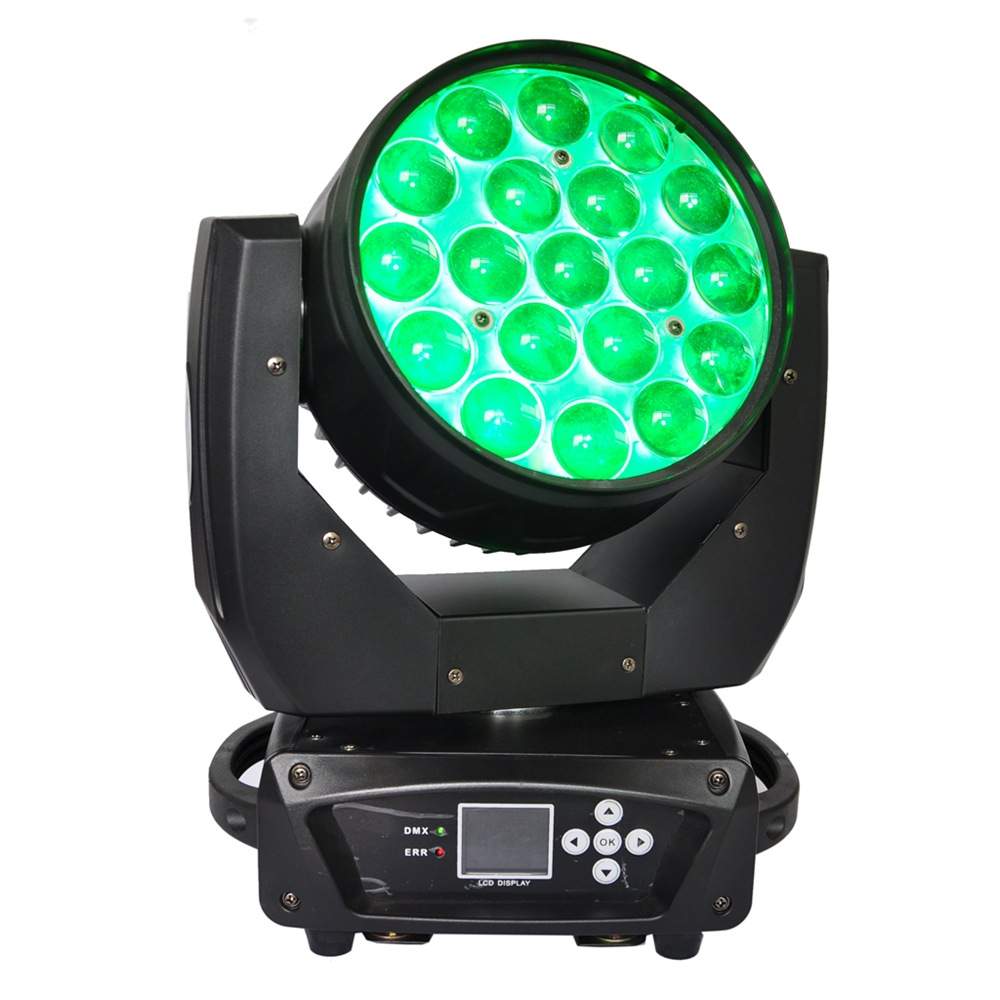 19x15W RGBW 4IN1 调焦摇头染色灯圈控跑马效果19颗15瓦贴片灯珠