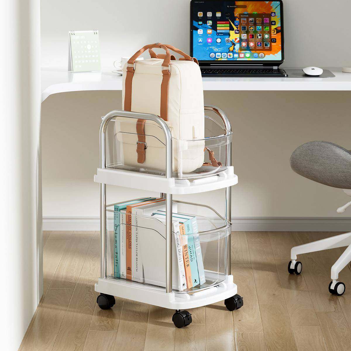 抽屉式书包置物架可移动小推车桌下滑轮柜家用多功能落地书本杂物,清洗/食品/商业设备,风口/风叶/风机配件,淘宝优惠券,粉丝福利购,淘宝优惠卷