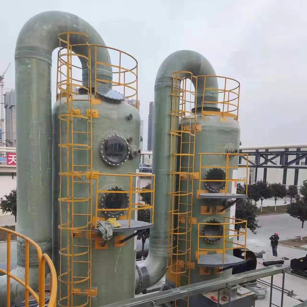 酸雾洗涤塔废气处理治理工业除尘设备喷淋塔玻璃钢酸雾空气净化塔